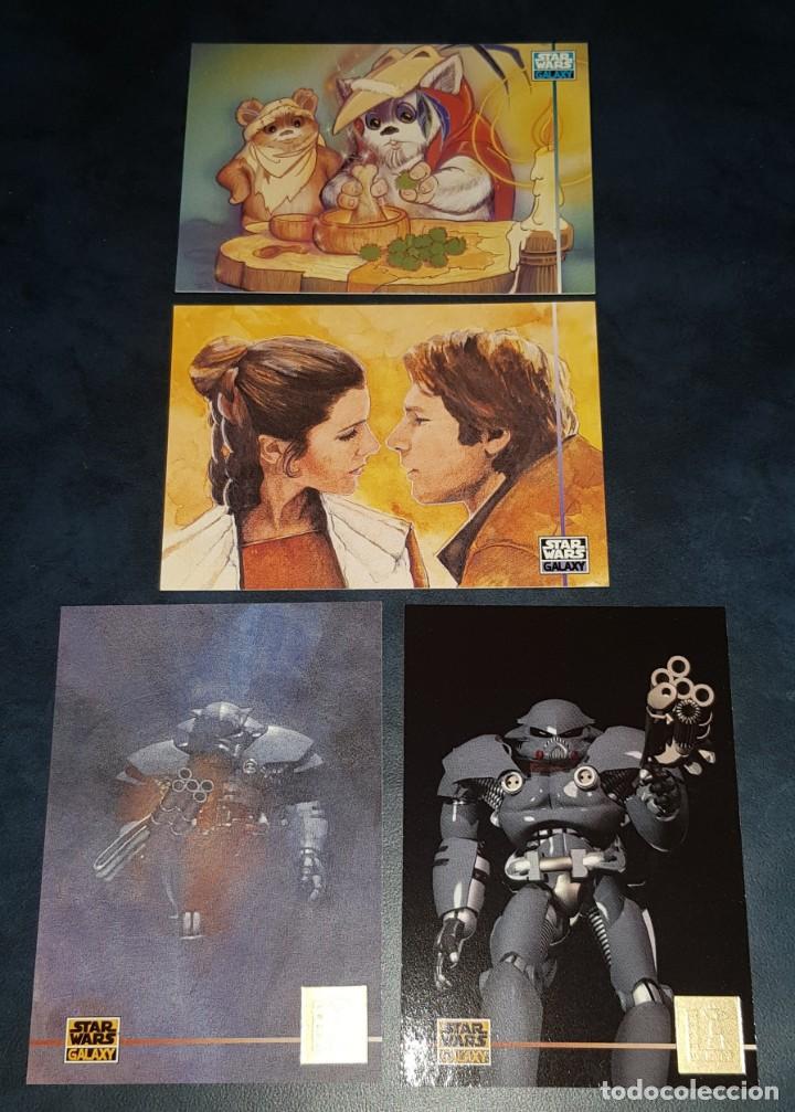 Trading Cards: 4 trading cards de la colecci&oacute;n STAR WARS GALAXY SERIES III de Topps a&ntilde;o 1995
