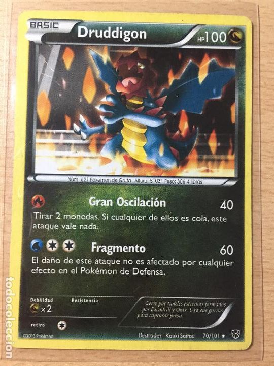 Trading cards: 2013 - DRUDDIGON - POKEMON - Foto 1
