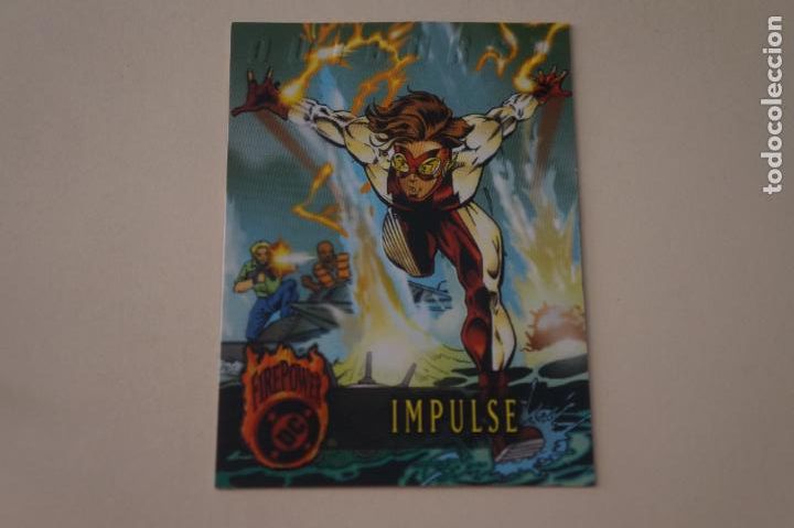 Sammelkarten: TRADING CARD DE SUPER HEROES IMPULSE N&ordm; 71 A&Ntilde;O 1996 FIREPOWER OUTBURST DE DC