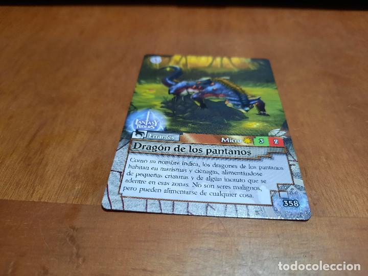 Figurine Collezionabili: DRAG&Oacute;N DE LOS PANTANOS 358 FANTASY RIDERS. EL RESURGIR DE LOS DRAGONES. CARTA. PANINI. BUEN ESTADO