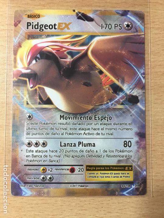 Trading cards: 2017 - PIDGEOT EX - POKEMON - Foto 1