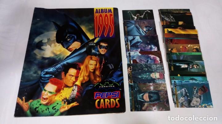 Trading cards: Album Pepsi Cards Bataman Forever 1995 - Esta al 99% completo