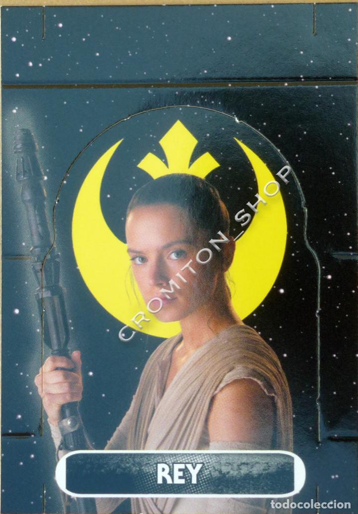 Trading cards: N&ordm; 130 REY - STAR WARS FORCE ATTAX TRADIND CARD GAME TOPPS - Foto 1