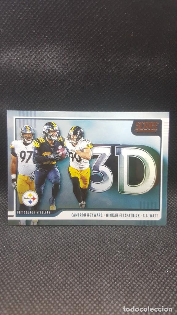 : 2020 Score 3D Football #9 Cameron Heyward/Minkah  Fitzpatrick/T.J. Watt Pittsburgh Steelers Official NFL Football Retail  Insert Card From Panini America : Collectibles & Fine Art