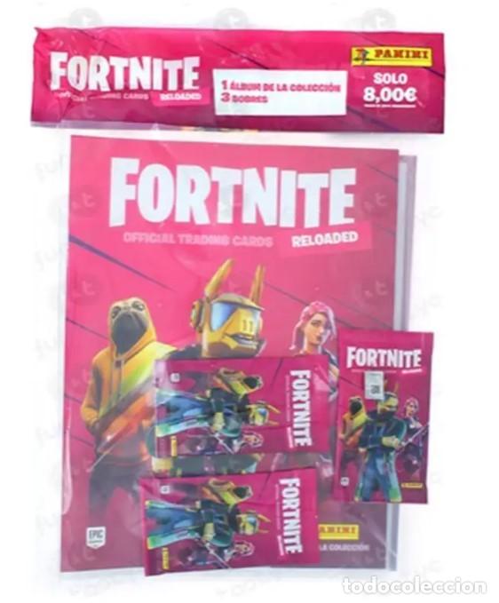 Álbum Fortnite Reloaded Rosa 2020 + 3 Sobres (Megapack de Lanzamiento)