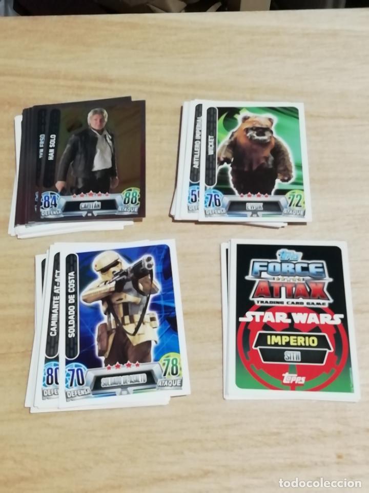Trading cards: LOTE 70 STAR WARS FORCE ATTAX - Foto 1