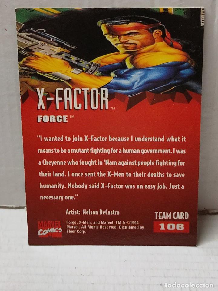Trading cards: Card 1994 MARVEL COMICS 95 FLEER ULTRA - X FACTOR- FORGE n&uacute;mero 106 - Foto 2
