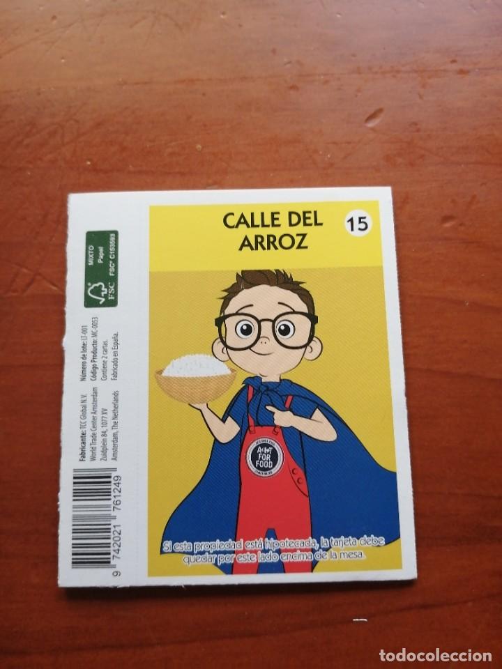 Trading Cards: TARJETA CROMO CARREFOUR CALLE DEL ARROZ MONOPOLI