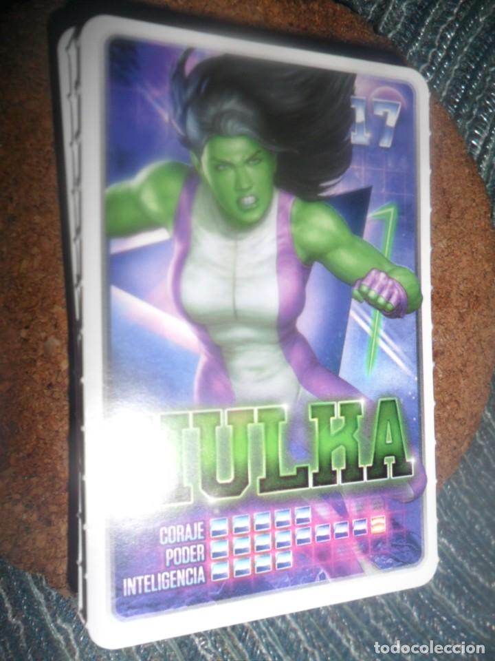 Trading cards: COLECCION CARREFOUR 2022 MARVEL, DESCUBRE TU PODER, N&ordm; 17 HULKA - Foto 1