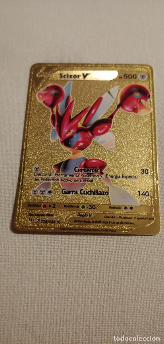 pokemon serie oro metal scizor v .ps500.garra c - Buy Antique trading cards  on todocoleccion