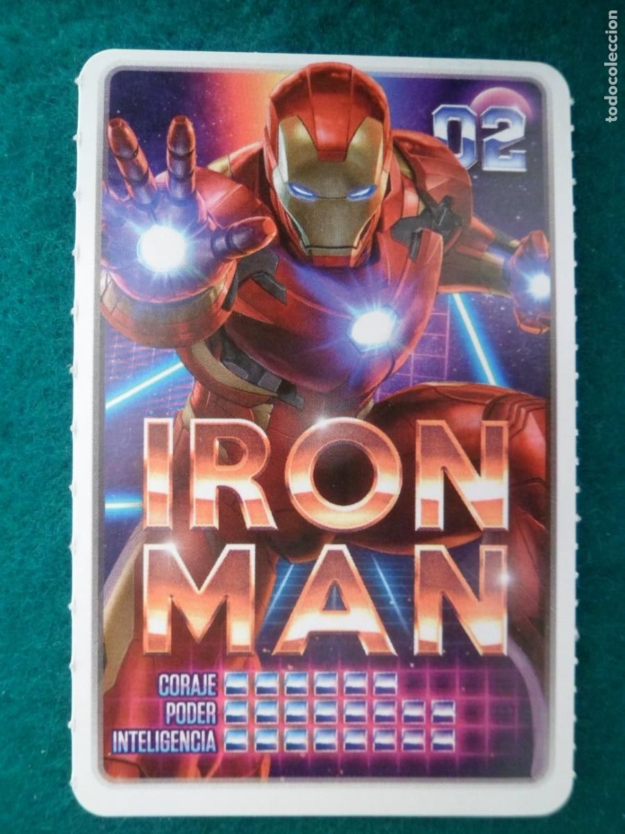 Trading cards: CARTA MARVEL &iexcl;DESCUBRE TU PODER! CARREFOUR. 02. IRON MAN - Foto 1