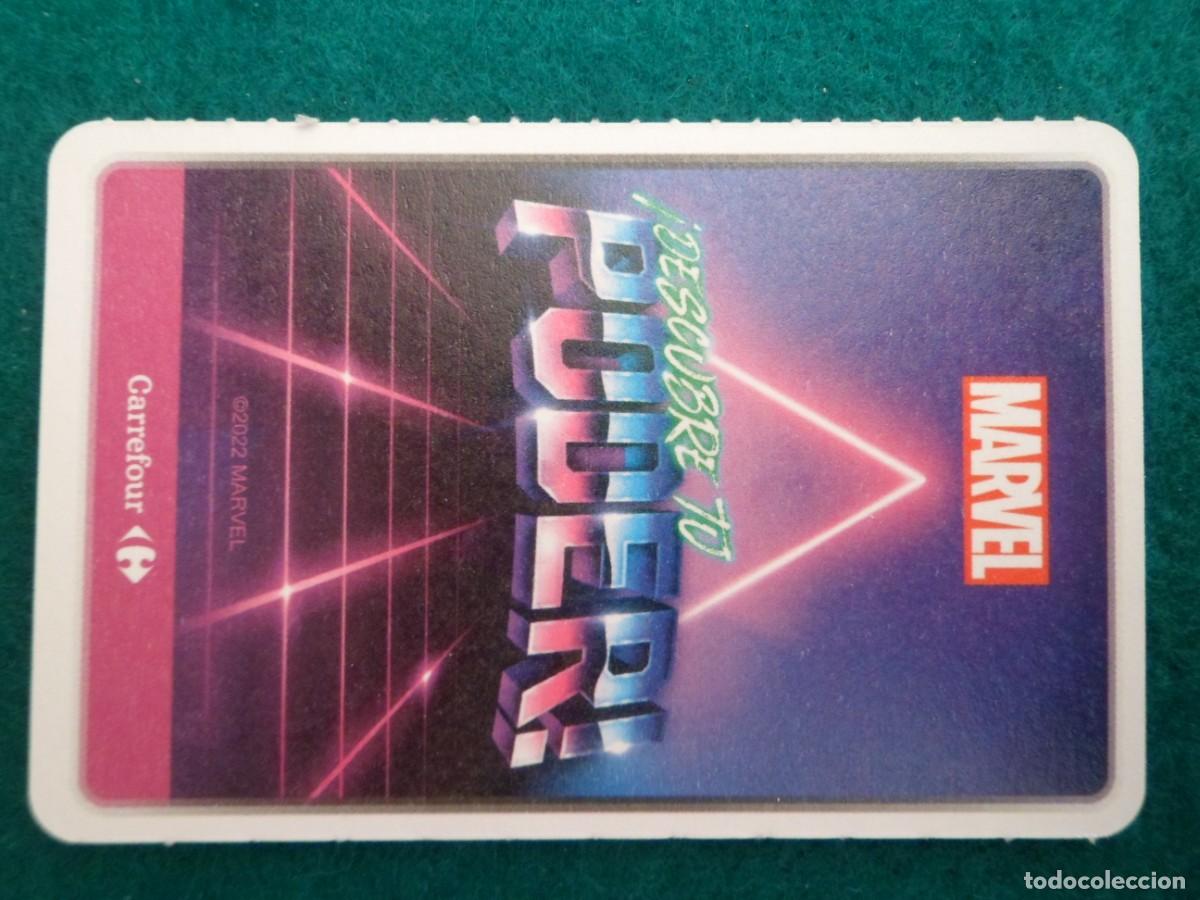 Trading cards: CARTA MARVEL &iexcl;DESCUBRE TU PODER! CARREFOUR. 02. IRON MAN - Foto 2