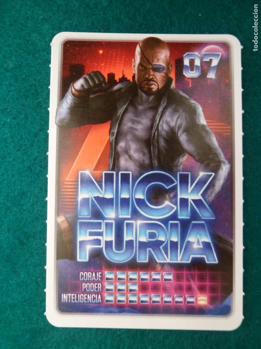 Trading cards: CARTA MARVEL &iexcl;DESCUBRE TU PODER! CARREFOUR. 07. NICK FURIA - Foto 1