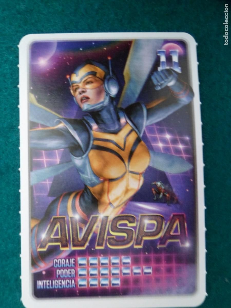 Trading cards: CARTA MARVEL &iexcl;DESCUBRE TU PODER! CARREFOUR. 11. AVISPA - Foto 1