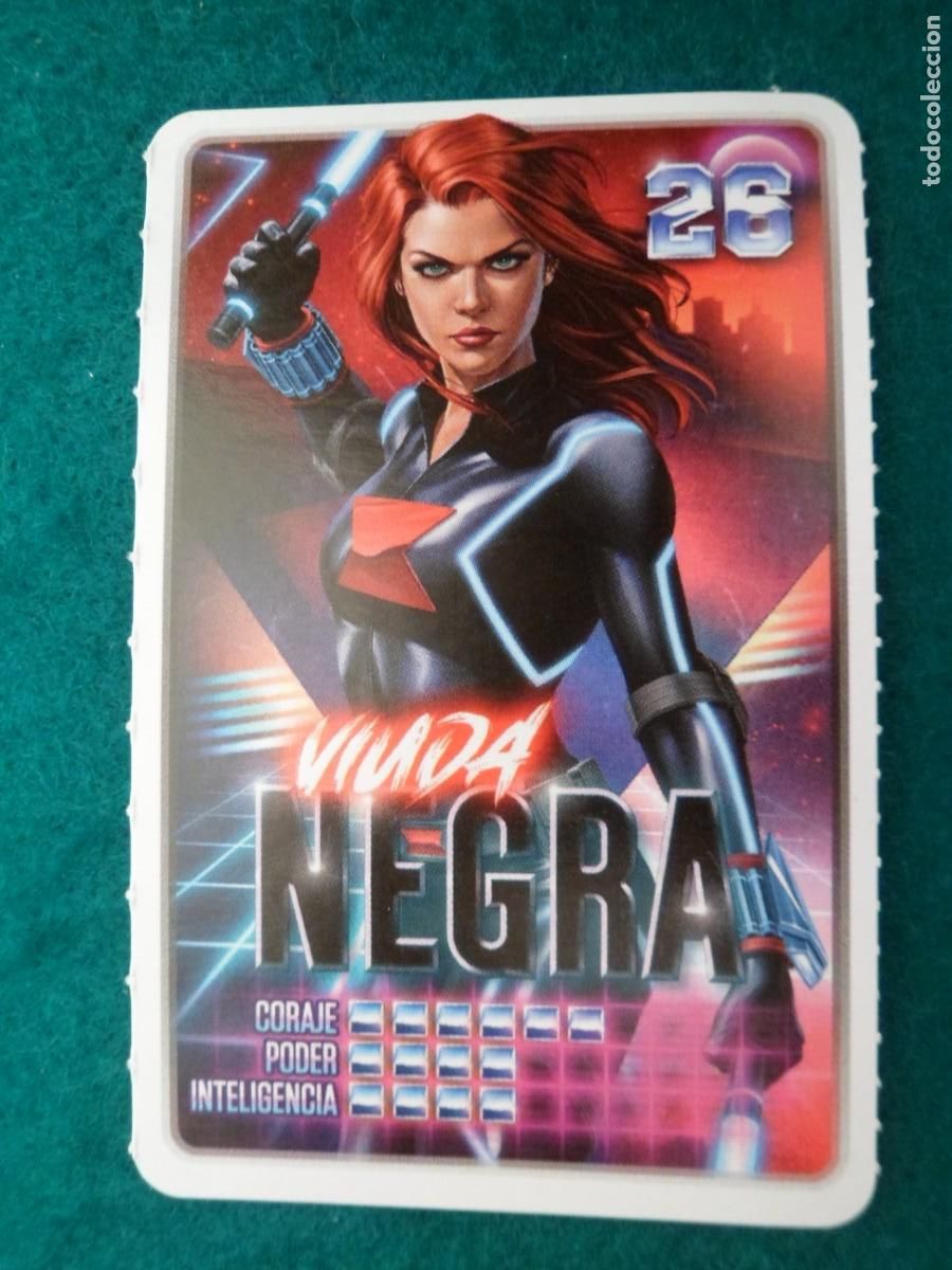 Trading cards: CARTA MARVEL &iexcl;DESCUBRE TU PODER! CARREFOUR. 26. VIUDA NEGRA - Foto 1