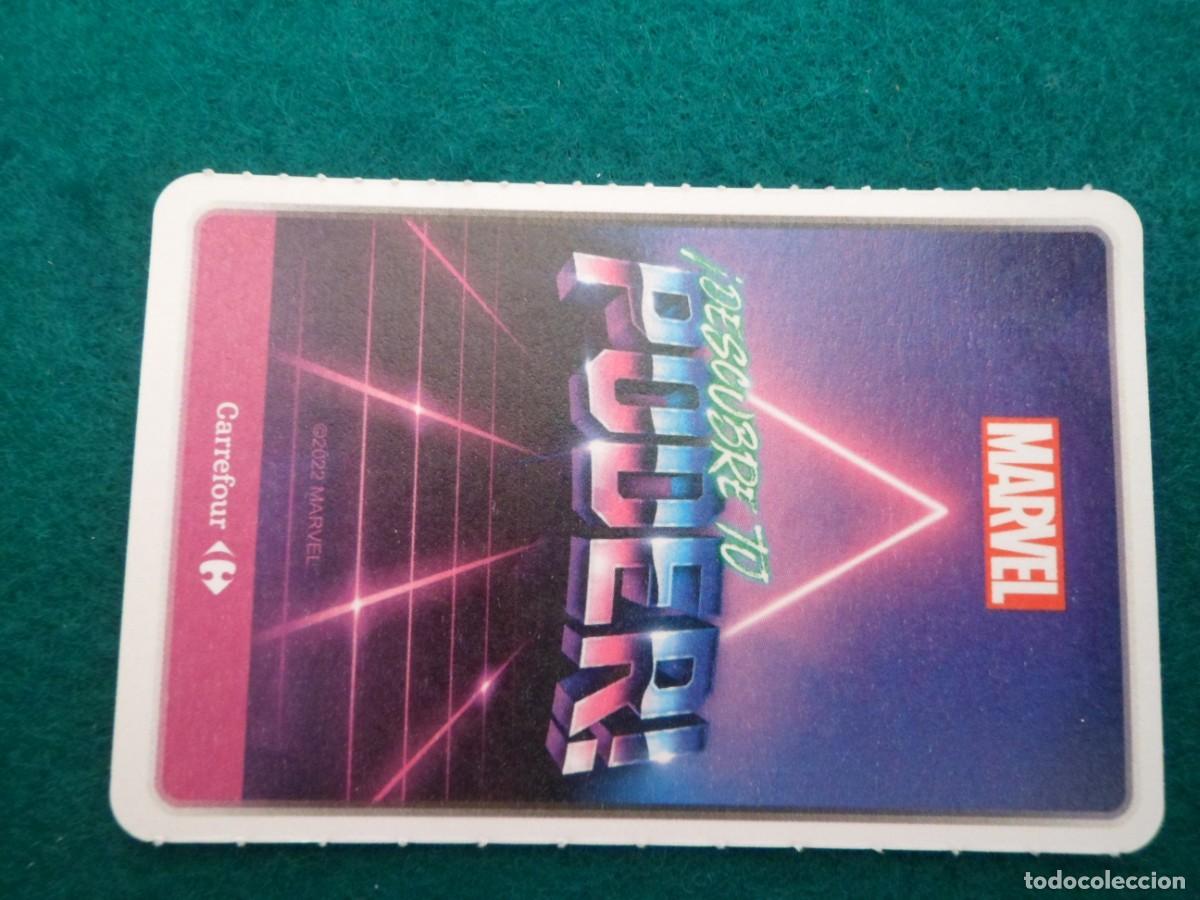 Trading cards: CARTA MARVEL &iexcl;DESCUBRE TU PODER! CARREFOUR. 26. VIUDA NEGRA - Foto 2
