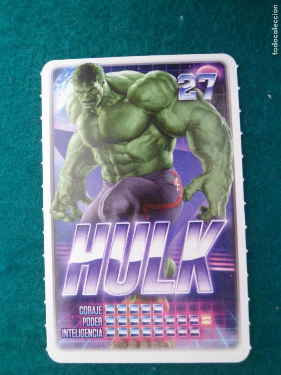 Trading cards: CARTA MARVEL &iexcl;DESCUBRE TU PODER! CARREFOUR. 27. HULK - Foto 1