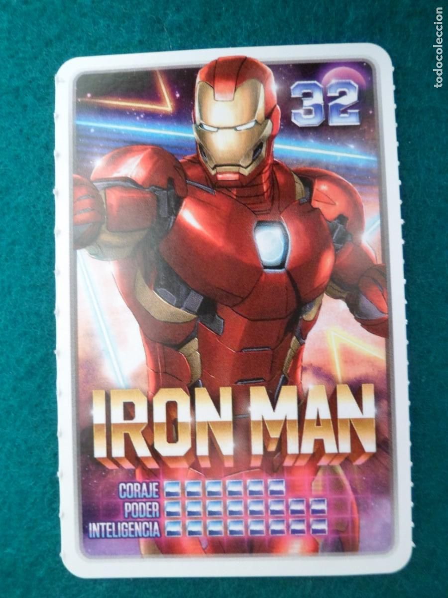 Trading cards: CARTA MARVEL &iexcl;DESCUBRE TU PODER! CARREFOUR. 32. IRON MAN - Foto 1