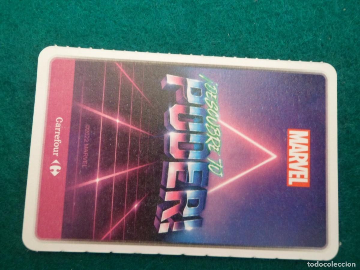 Trading cards: CARTA MARVEL &iexcl;DESCUBRE TU PODER! CARREFOUR. 32. IRON MAN - Foto 2