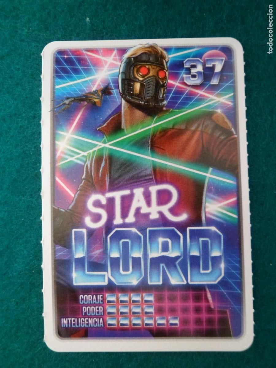 Trading cards: CARTA MARVEL &iexcl;DESCUBRE TU PODER! CARREFOUR. 37. STAR LORD - Foto 1