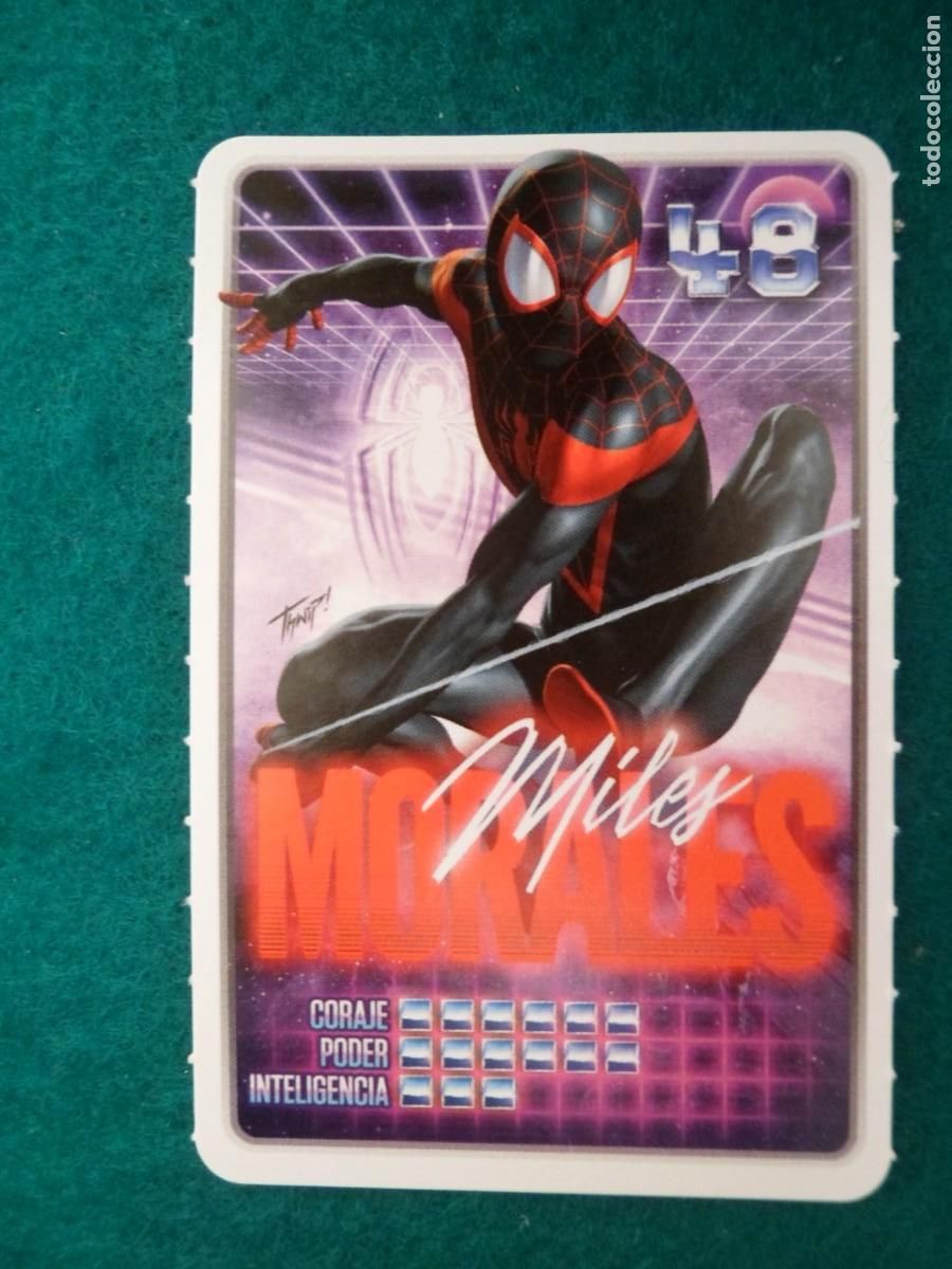 Trading cards: CARTA MARVEL &iexcl;DESCUBRE TU PODER! CARREFOUR. 48. MILES MORALES - Foto 1
