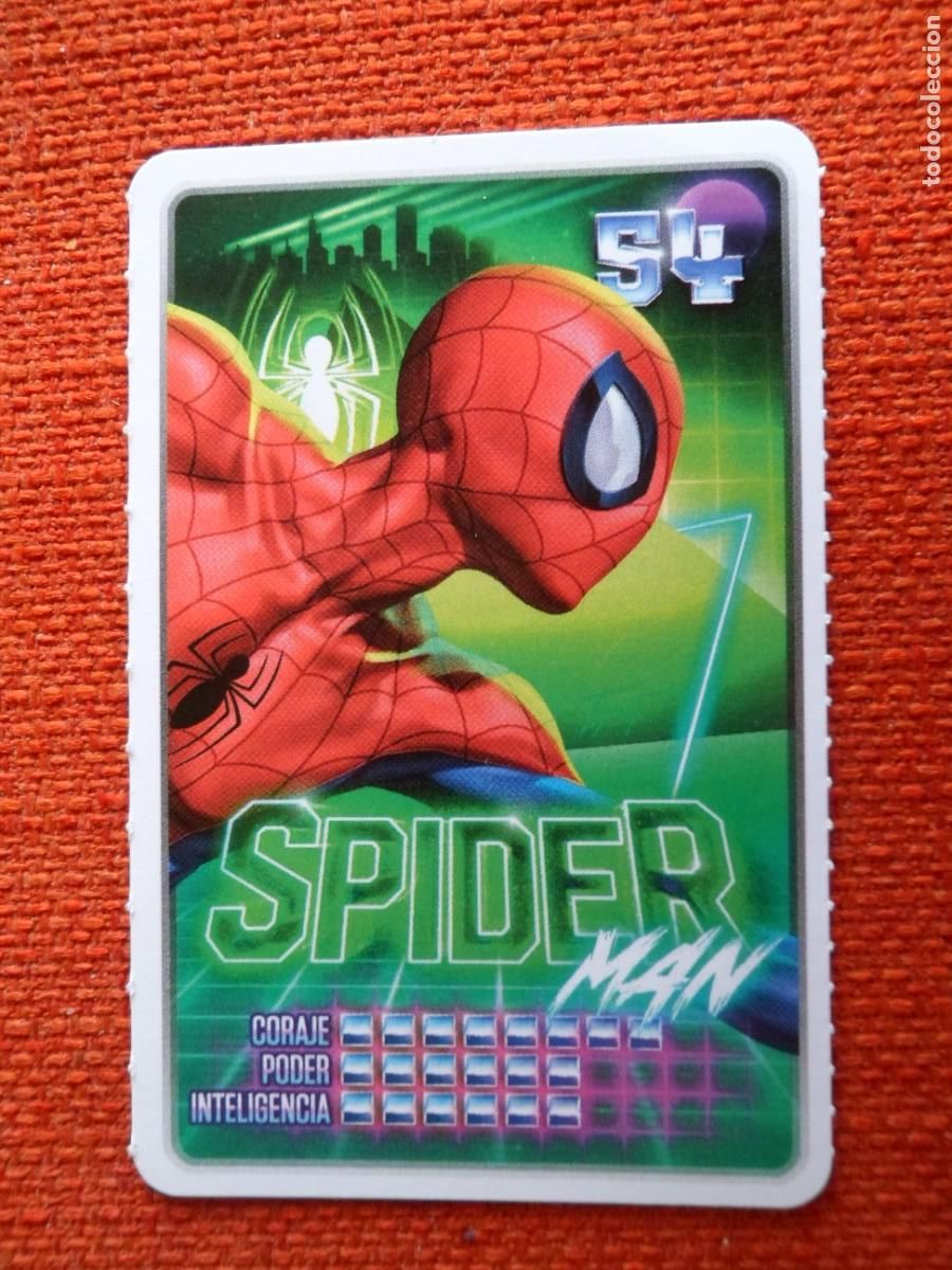 Trading cards: CARTA MARVEL &iexcl;DESCUBRE TU PODER! CARREFOUR. 54. SPIDERMAN - Foto 1