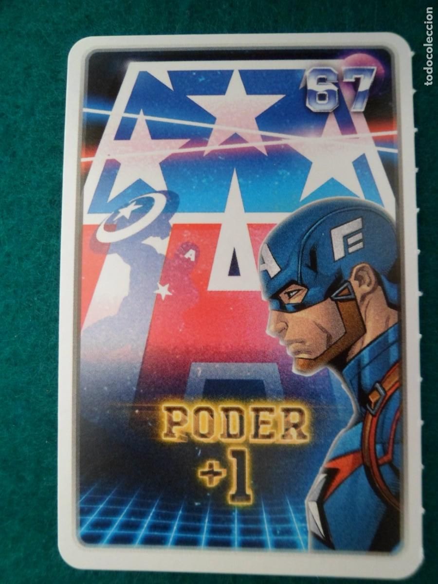 Trading cards: CARTA MARVEL &iexcl;DESCUBRE TU PODER! CARREFOUR. 67. CAPIT&Aacute;N AM&Eacute;RICA. PODER +1 - Foto 1