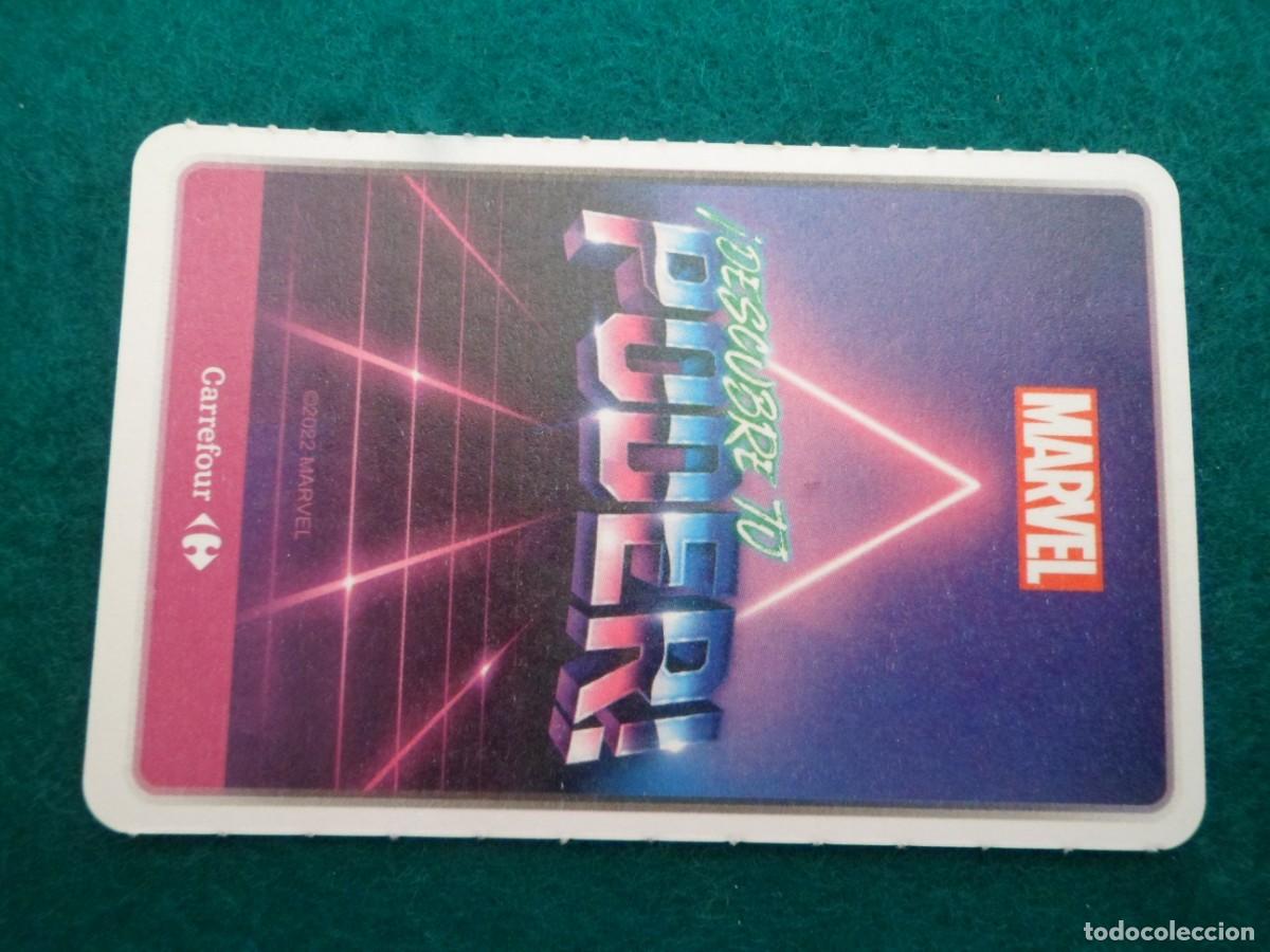 Trading cards: CARTA MARVEL &iexcl;DESCUBRE TU PODER! CARREFOUR. 72. INTELIGENCIA +3 - Foto 2