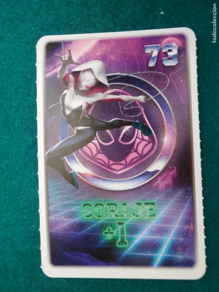 Trading cards: CARTA MARVEL &iexcl;DESCUBRE TU PODER! CARREFOUR. 73. CORAJE +1 - Foto 1