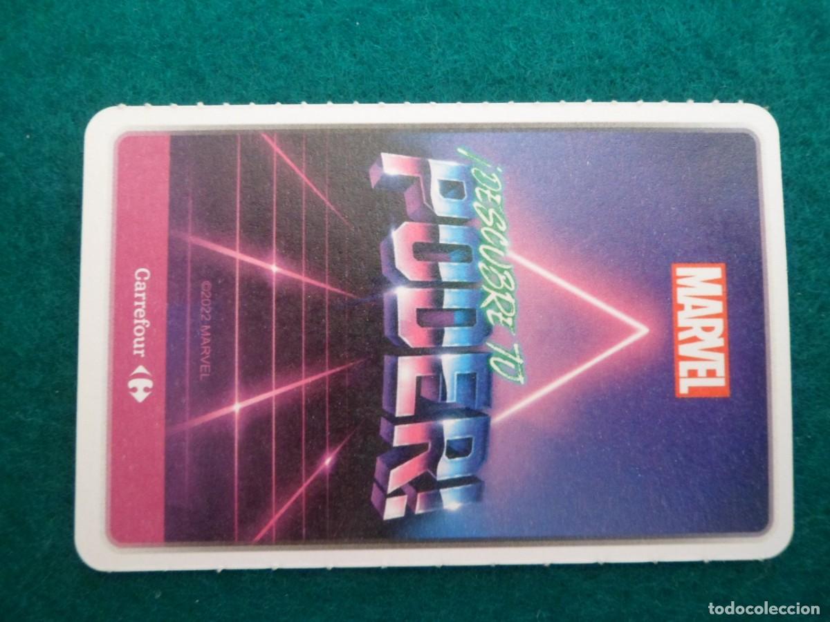 Trading cards: CARTA MARVEL &iexcl;DESCUBRE TU PODER! CARREFOUR. 73. CORAJE +1 - Foto 2