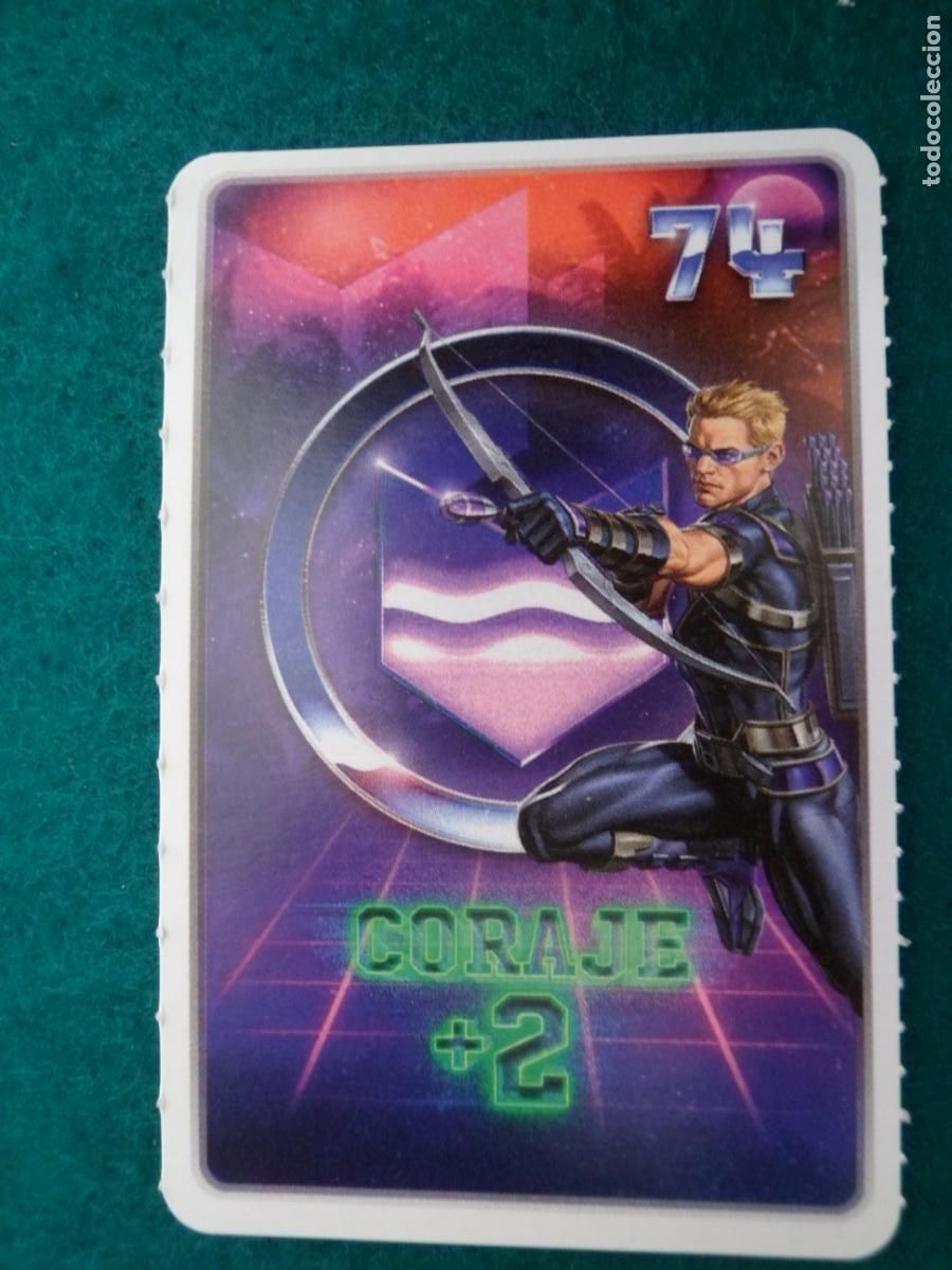 Trading cards: CARTA MARVEL &iexcl;DESCUBRE TU PODER! CARREFOUR. 74. CORAJE +2 - Foto 1