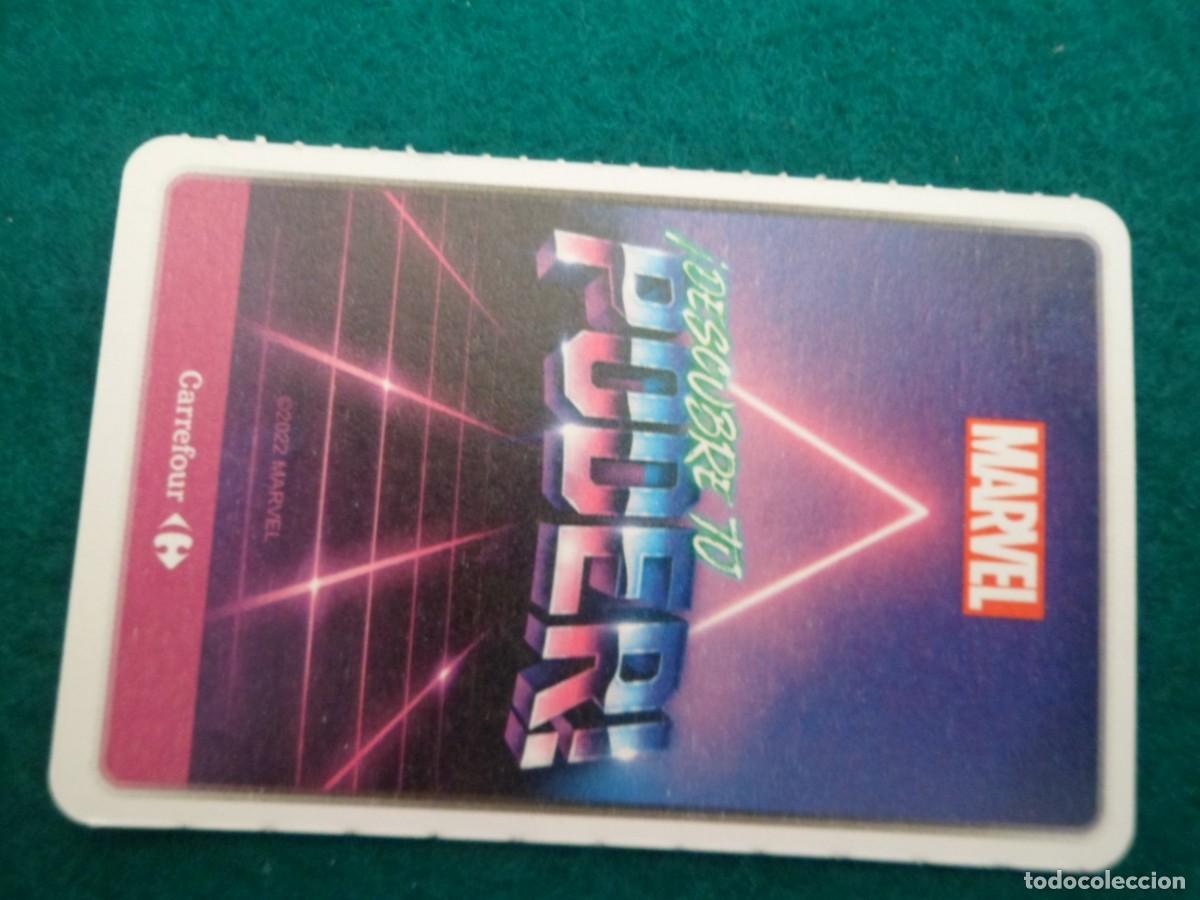 Trading cards: CARTA MARVEL &iexcl;DESCUBRE TU PODER! CARREFOUR. 74. CORAJE +2 - Foto 2