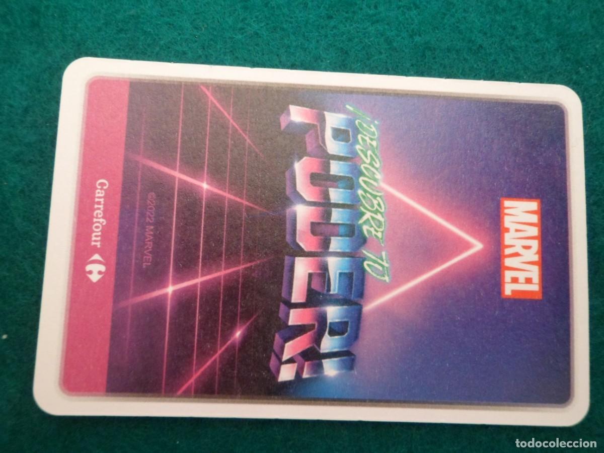 Trading cards: CARTA MARVEL &iexcl;DESCUBRE TU PODER! CARREFOUR. 78. HULK. PODER +3 - Foto 2