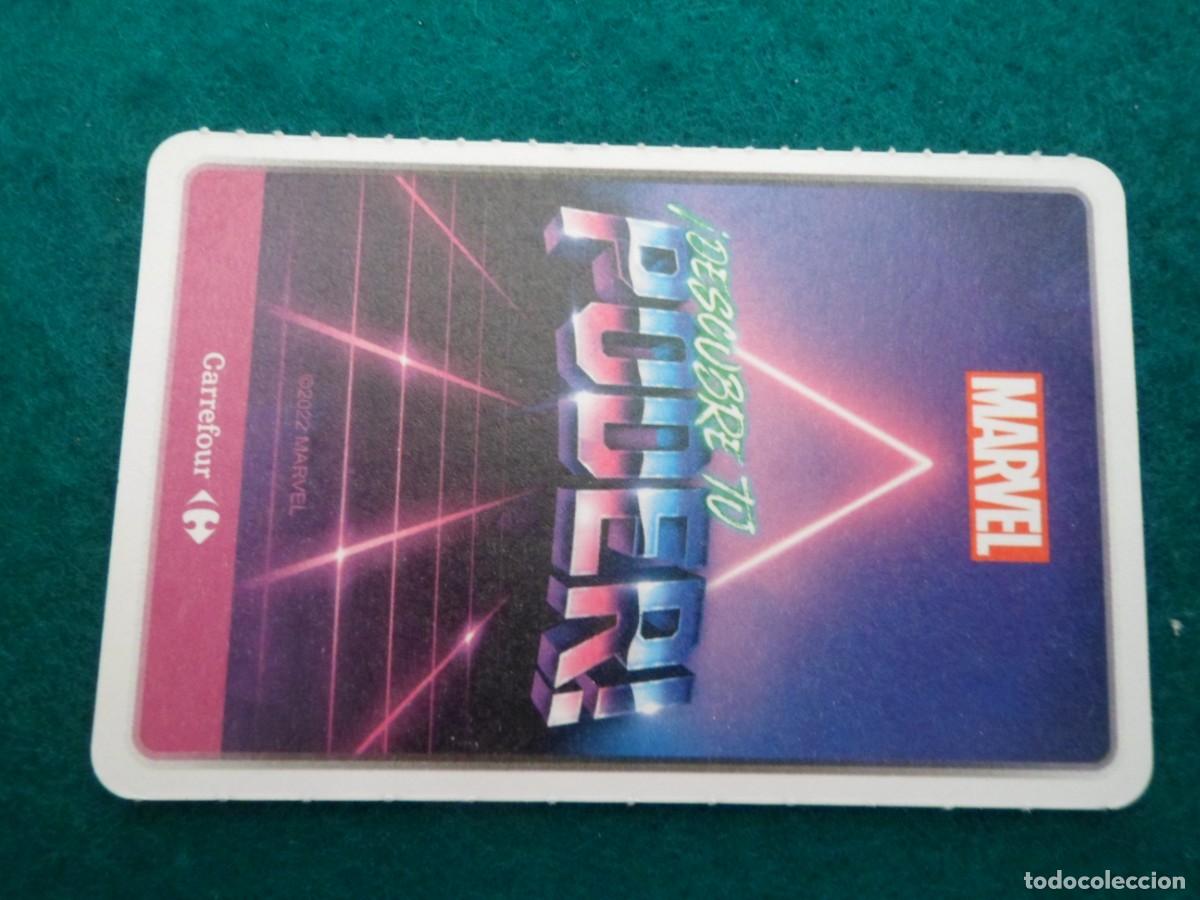 Trading cards: CARTA MARVEL &iexcl;DESCUBRE TU PODER! CARREFOUR. 81. INTELIGENCIA +3 - Foto 2