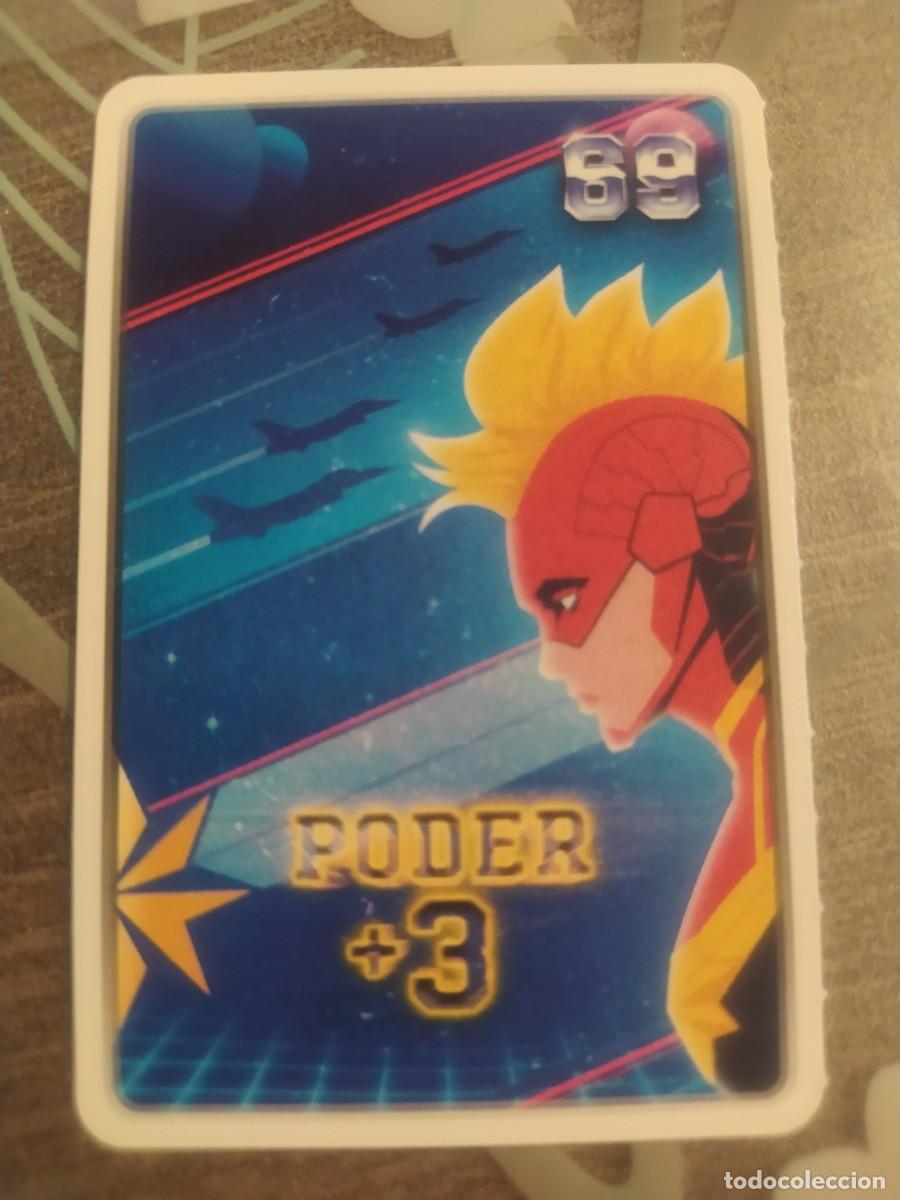 Trading cards: Cromo carta 69 Capitana Poder +3 Marvel carrefour Descubre tu poder a&ntilde;o 2022 - Foto 1