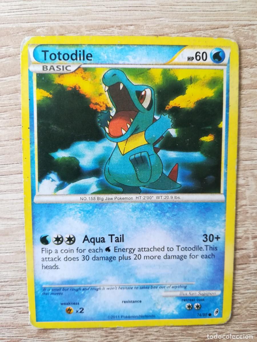 totodile n 158 // basic hp 60 aqua tail 30+ // - Buy Antique trading cards  on todocoleccion