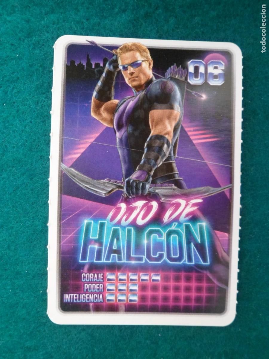 Trading cards: CARTA MARVEL &iexcl;DESCUBRE TU PODER! CARREFOUR. 06. OJO DE HALC&Oacute;N - Foto 1