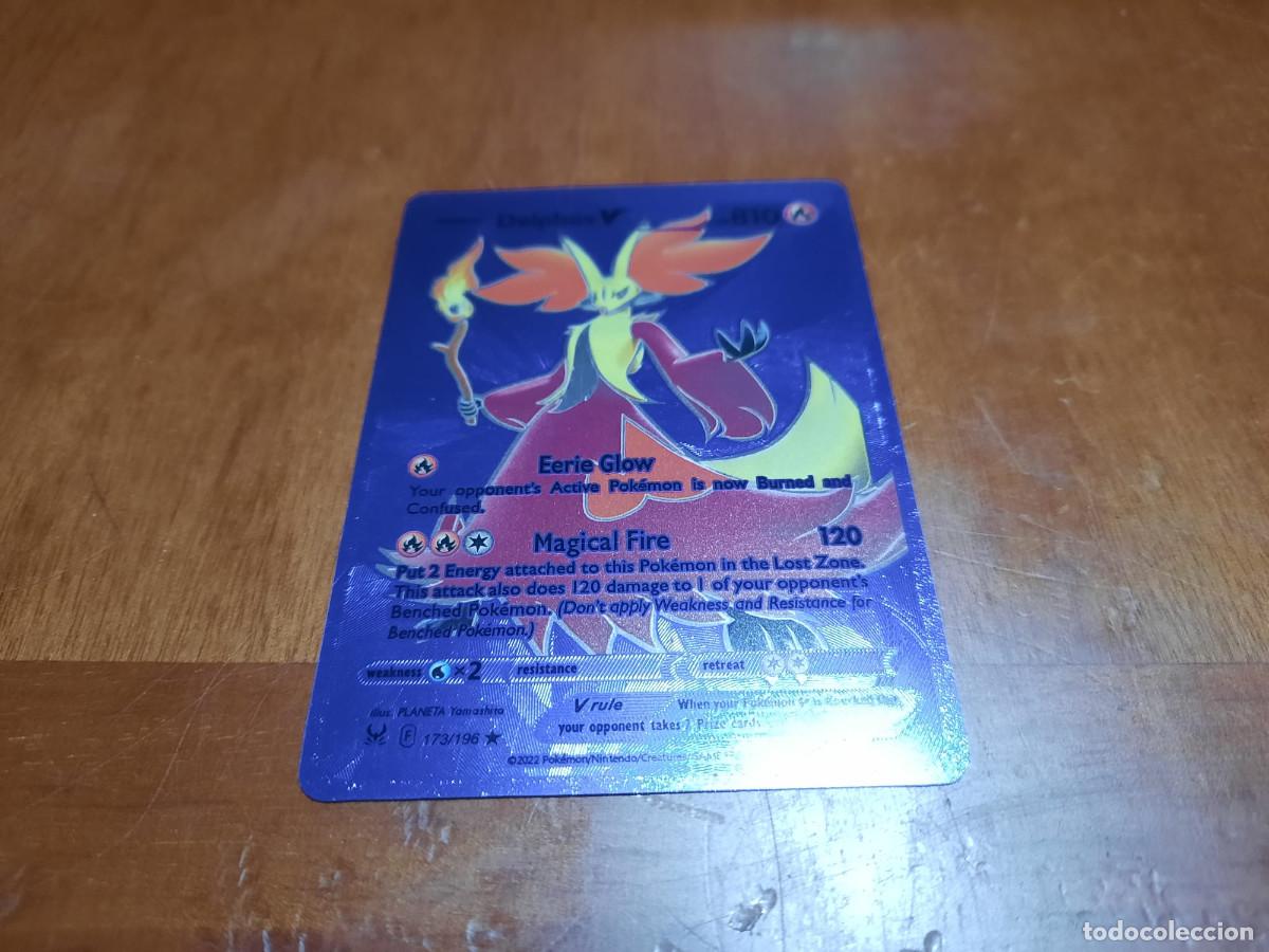 Trading cards: 173 DELPHAX V POKEMON. CARTA BRILLANTE, METALIZADA (COMO PLASTIFICADA). COMO NUEVA. CARTA