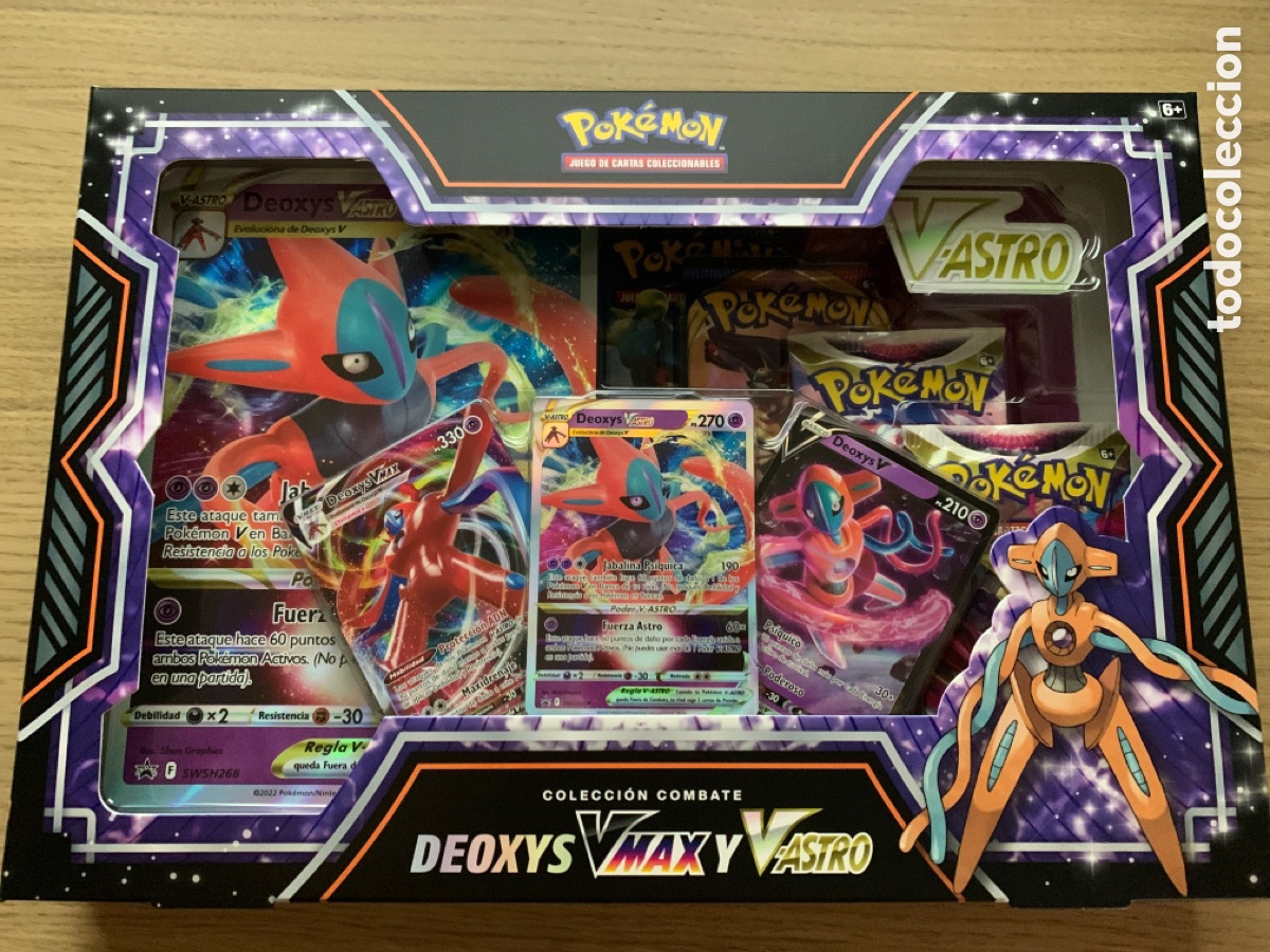 Colección Combate Deoxys Vmax y V-Astro TCG Cartas Pokemon en Español