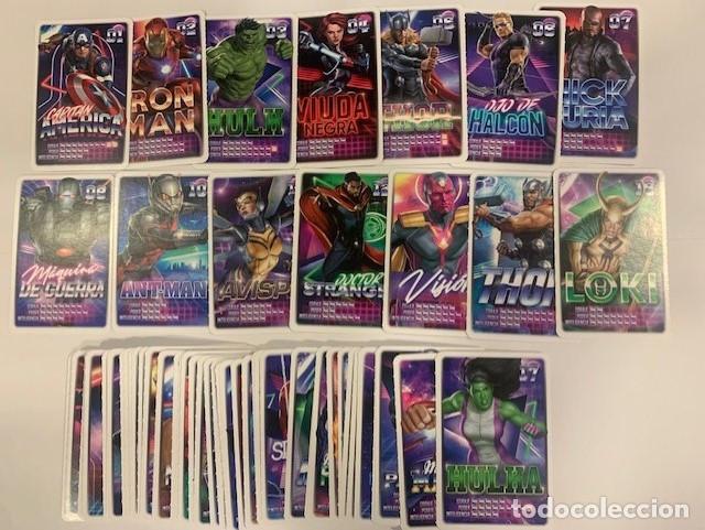Trading cards: MARVEL : DESCUBRE TU PODER. COLECCION COMPLETA 90 CARDS. CARREFOUR 2022 - Foto 1