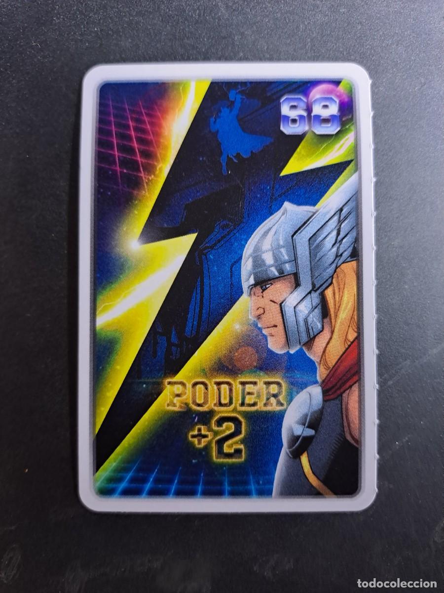 Trading cards: CROMO CARTA THOR PODER + 2 MARVEL 68 DESCUBRE TU PODER CARREFOUR 2022 - Foto 1