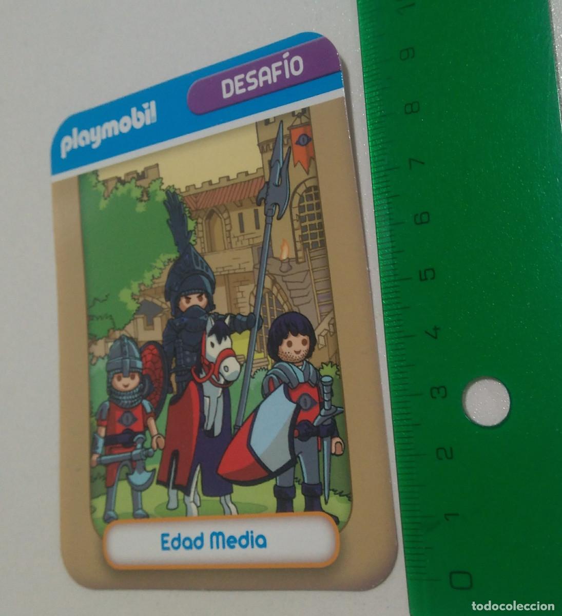 Trading Cards: carta playmobil de fasciculo medieval edad media desafio 18 018 carton tarjeta card