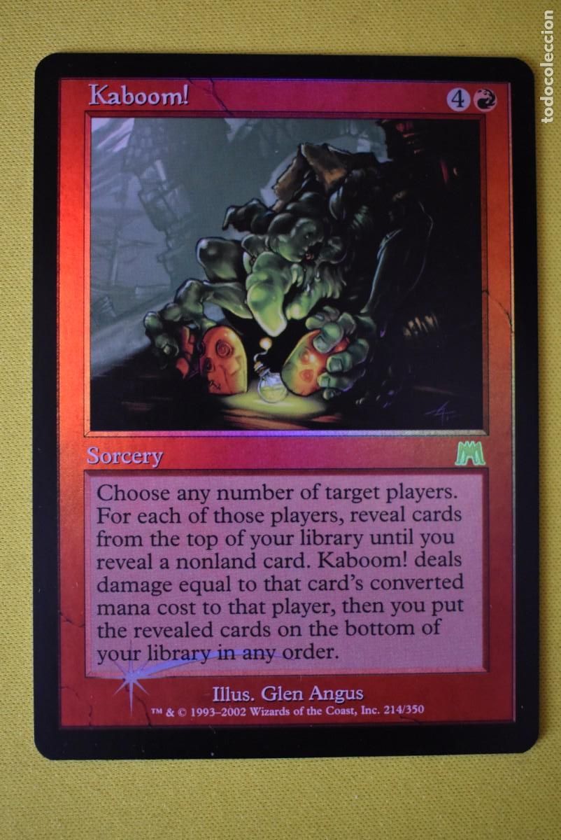 carta magic the gathering. kaboom!. embestida. - Buy Antique trading cards  on todocoleccion