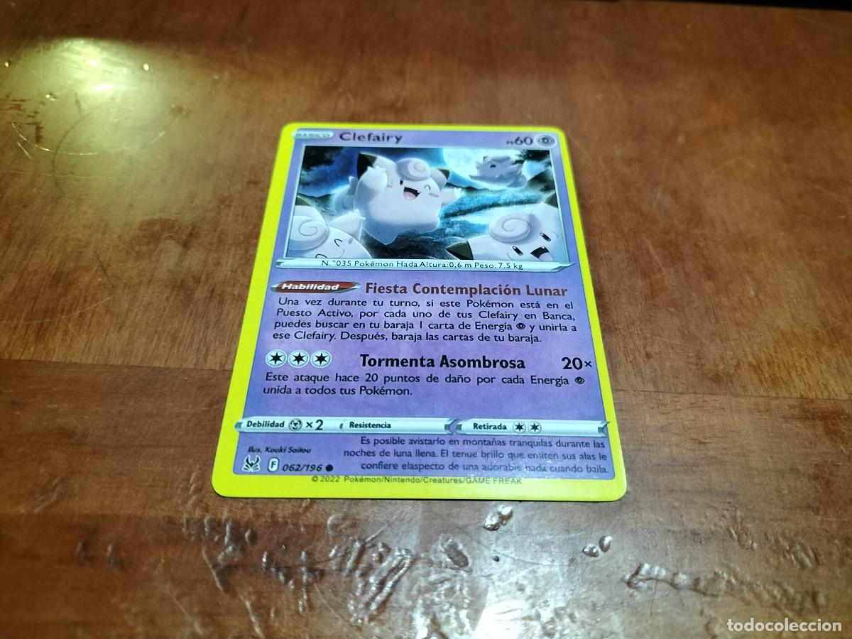 Trading cards: 62 CLEFAIRY POKEMON. SILVER TEMPEST. CARTA. CROMO. COMO NUEVA