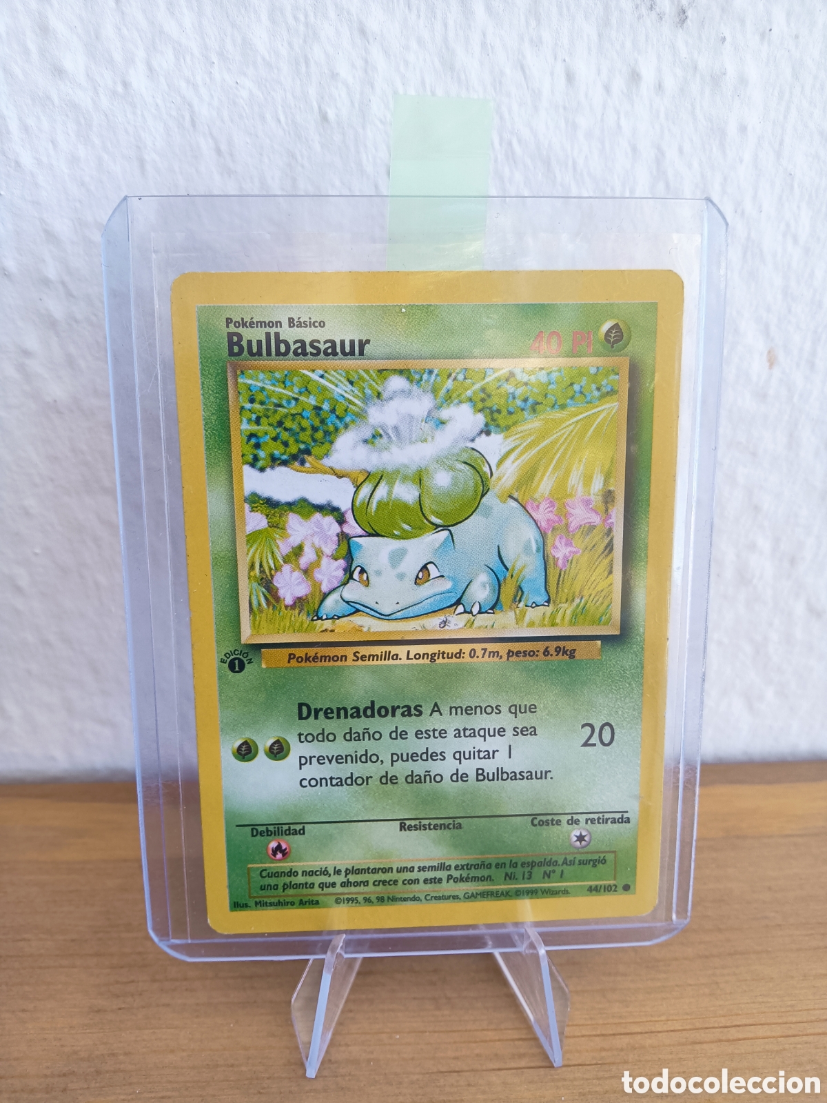 Trading Cards: Carta Pok&eacute;mon Bulbasaur Base Set 1&ordf; edici&oacute;n