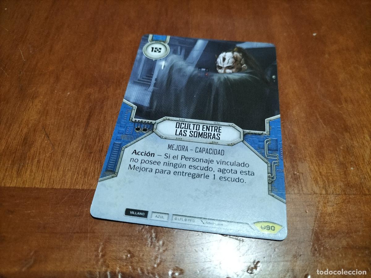 Trading cards: OCULTO ENTRE LAS SOMBRAS. STAR WARS. DESTINY. CARTA. CROMO. COMO NUEVA.