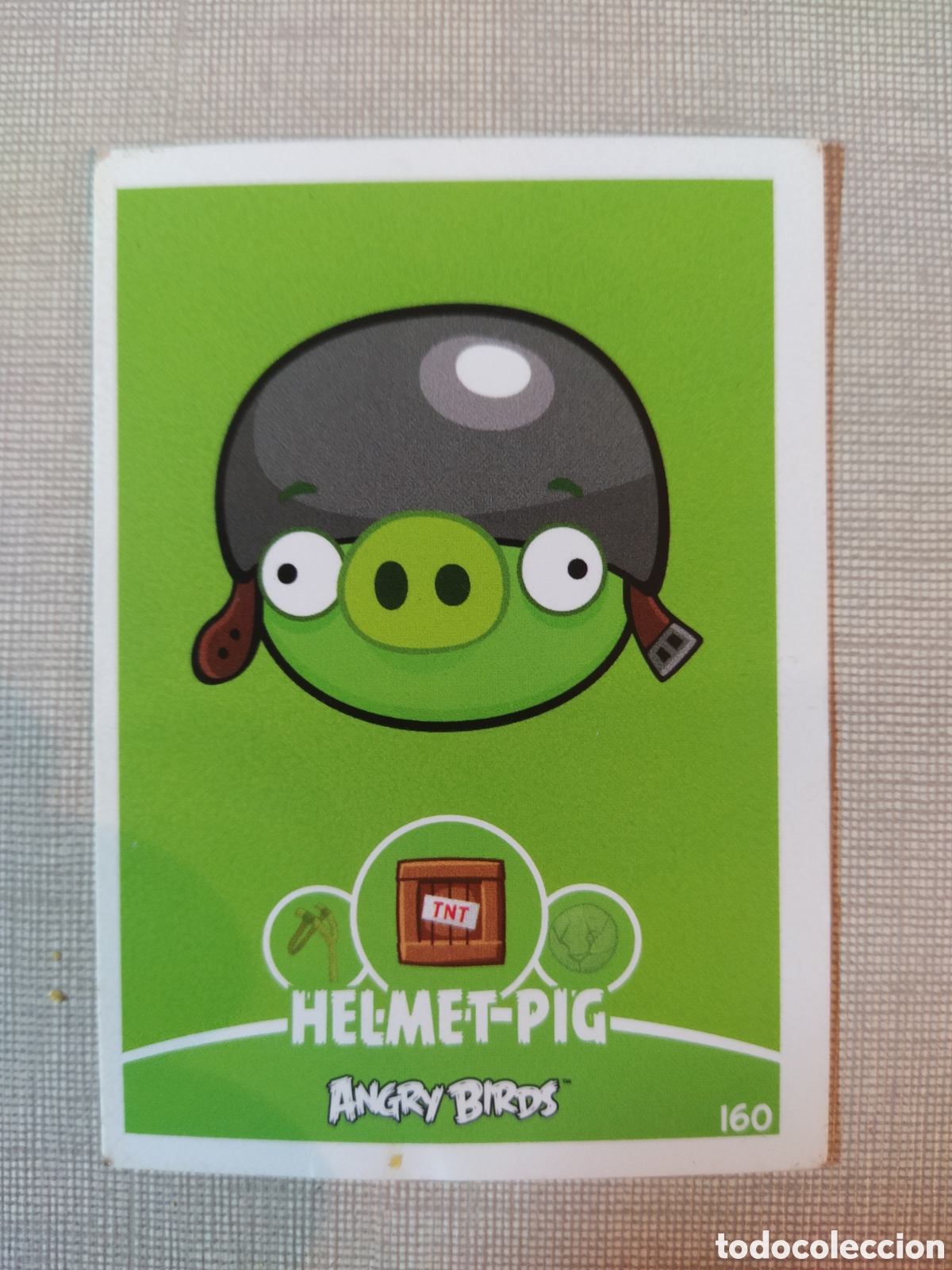 Trading Cards: Cromo angry birds Helmet-Pig N&deg;160 E-Max 2012