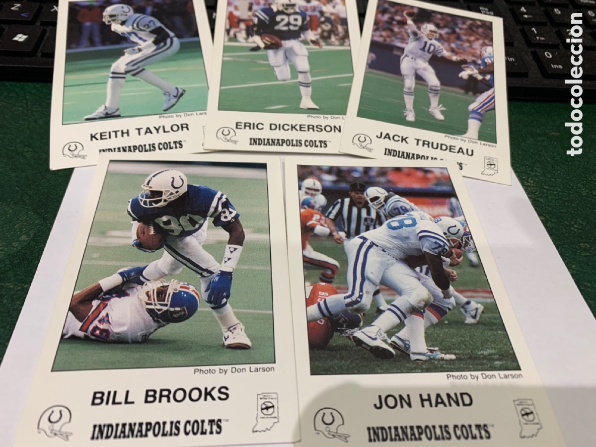 Trading cards: Lote (5) Football Card - Indianapolis Colts - Keith Taylor - Eric Dickerson - Bill Brooks - Jon Hand