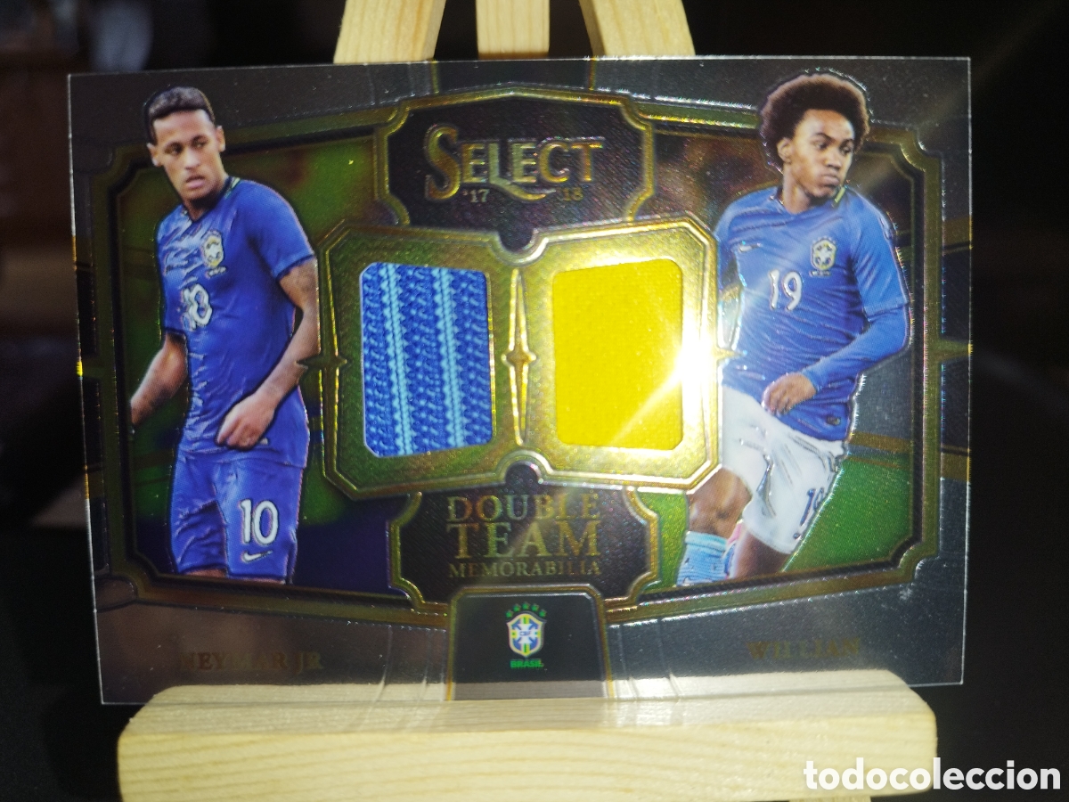 Trading cards: NEYMAR & WILLIAN Panini Select Double Team Memorabilia - Foto 2