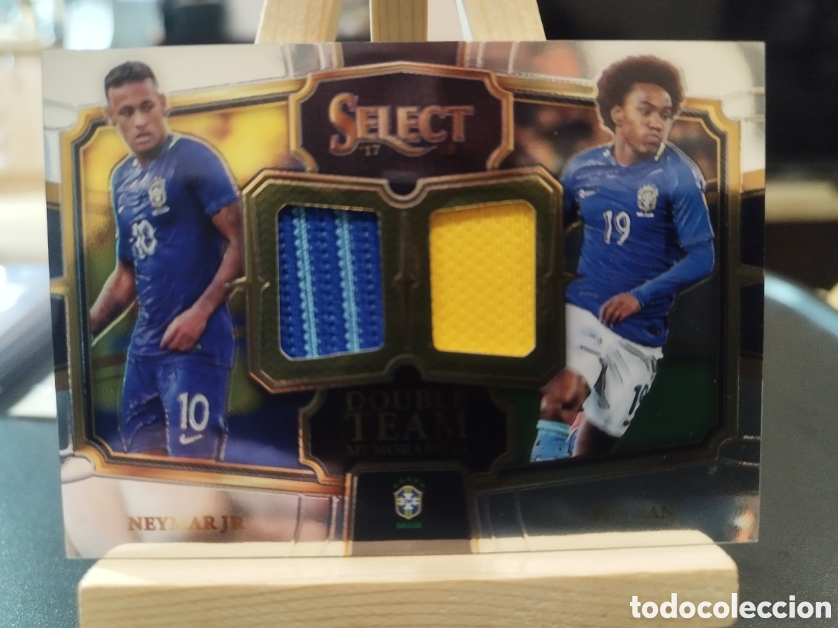Trading cards: NEYMAR & WILLIAN Panini Select Double Team Memorabilia - Foto 1